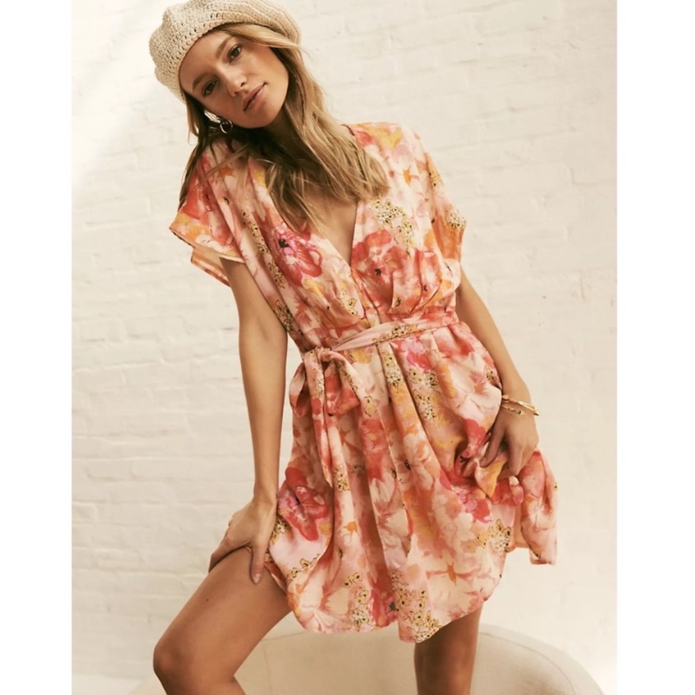 Free People ❥ Floral Mini Dress